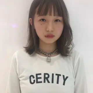 ミディアム カラー レイヤー/ブリーチ HIKARU ♡のヘアスタイル
