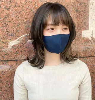 セミロング カラー ヘアアレンジ TOPSTYLIST 🇬🇧JIMMYのヘアスタイル