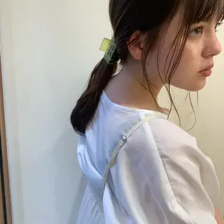 セミロング カラー ブリーチなしWカラー /レイヤー🎀マリノのヘアスタイル