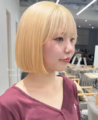 ショート カラー ばんちなつ / ボブ/透明感カラーのヘアスタイル