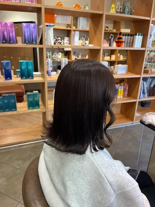 ミディアム カラー 暖色カラー/美髪矯正 /フクダ モエ🐿のヘアスタイル