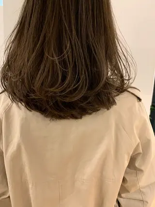 セミロング カラー 中顔面短縮ｘ髪質改善 絹髪をつくる人｜大橋のヘアスタイル