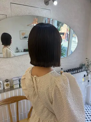 ショート リン🔔ボブ cut 柔らかベージュ🤎のヘアスタイル