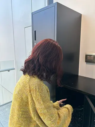 ミディアム カラー ヘアアレンジ ボブ艶モテカラー🫧 カリンのヘアスタイル