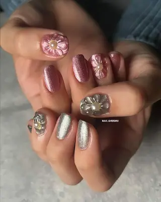 ネイル 3dパーツ/流行り 👧shushu❤️のネイルデザイン