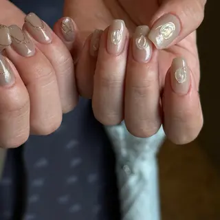 セミロング カラー パーマ ヘアアレンジ メンズ キッズ ネイル マツエク・マツパ アイブロウ ar. harajukuのネイルデザイン