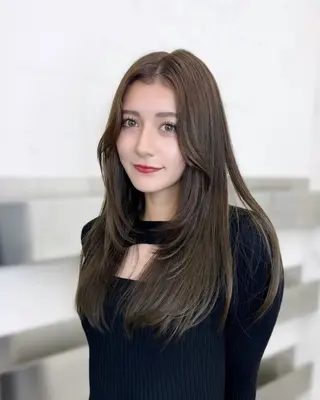 セミロング カラー 🦋韓国系指名No1 店長/圓山 祐也🦋のヘアスタイル