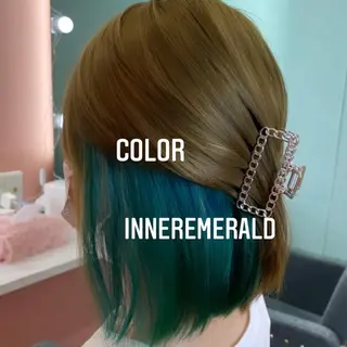 ショート カラー エクステ🩵ブリーチ 韓国ヘア🩵KAEのヘアスタイル