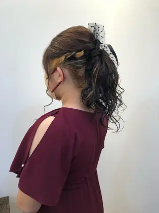 ヘアアレンジ ツノガイ エリのヘアスタイル