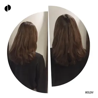 ミディアム セミロング カラー ✨縮毛矯正✨髪質改善 ナカシマ ユミのヘアスタイル