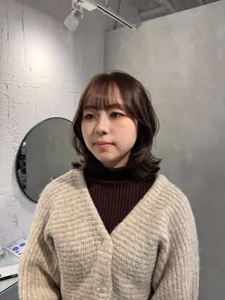 セミロング 顔周りcut・ご相談 ＝新宿しずく🇰🇷のヘアスタイル