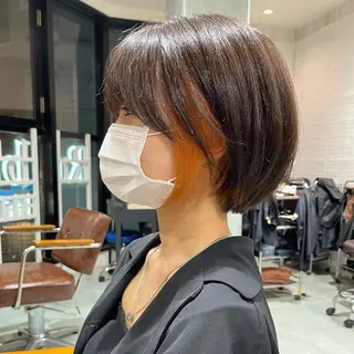ショート カラー 江藤貴基 レイヤー カット【駅徒歩⑥歩】のヘアスタイル