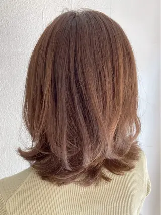 ミディアム 暖色カラー💞 菊地しおんのヘアスタイル