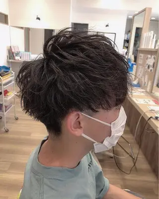 ミディアム メンズ メンズパーマ波巻き 🌳大森悠登🌳のヘアスタイル