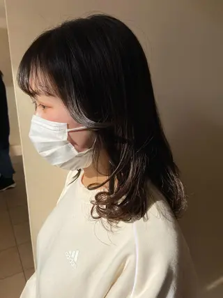 セミロング カラー ヘアアレンジ 髪質改善 yuikaのヘアスタイル