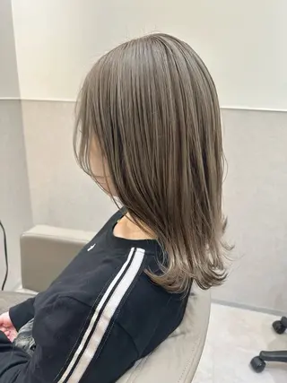 ミディアム カラー 縮毛矯正💎髪質改善 レイヤー✨山内健太郎のヘアスタイル