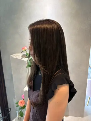 ミディアム .AIRI🌼 暖色/ぱつっとぼぶのヘアスタイル