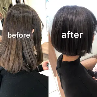 ショート カラー 三鷹で1番ショート ボブをカットする新谷のヘアスタイル