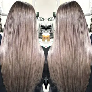 ロング バレイヤージュ ボブ🌈ナツヤのヘアスタイル