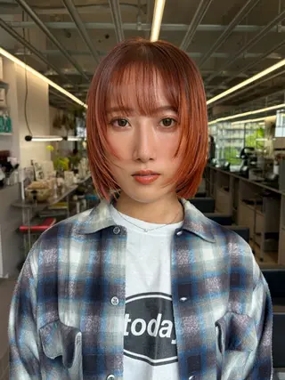 ショート カラー 似合わせカット レイヤー/ボブのヘアスタイル