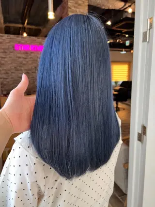 セミロング カラー ヘアカラー&縮毛矯正 STAR☆RIVERのヘアスタイル