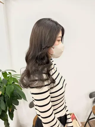 セミロング カラー HIROKO / 透明感暖色カラー🎀のヘアスタイル
