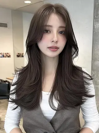 セミロング 🎀透明感カラー/ yuka🎀のヘアスタイル