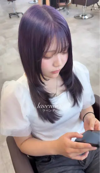 ミディアム カラー TORA【Li's /東大阪布施美容室】のヘアスタイル