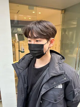 ショート パーマ メンズ 隈元 光のヘアスタイル