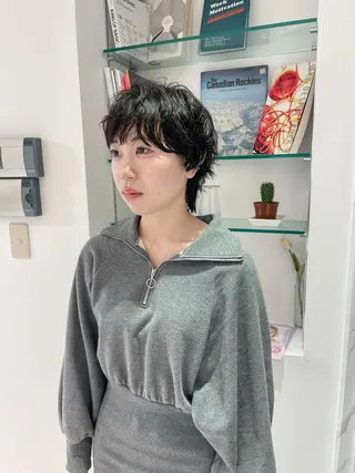ミディアム パーマ 似合わせヘア🤍 面田法子のヘアスタイル