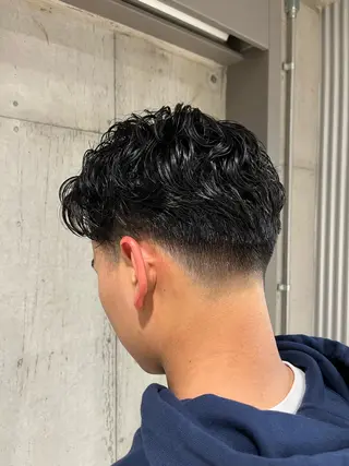 パーマ メンズ ボブ×艶カラー 特化・リクト💥のヘアスタイル