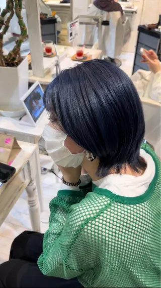 セミロング カラー ブリーチ koheiのヘアスタイル