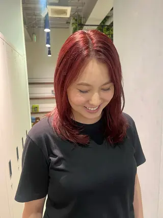 ミディアム AI  /暖色カラー /ゆるふわstyleのヘアスタイル