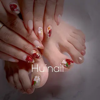 ミディアム めぐみのネイルサロン スタッフ練習のネイルデザイン