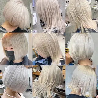 ミディアム カラー Lull1人美容室 バレイヤージュのヘアスタイル