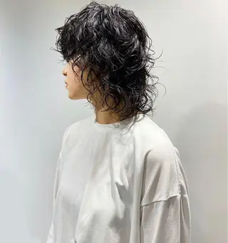 ショート カラー パーマ ヘアアレンジ メンズ 【姫カット】 ナカムラコウキのヘアスタイル