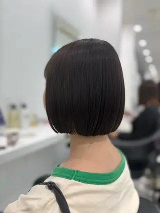 ミディアム 流行りの透明感カラー ×縮毛矯正🤍ユウのヘアスタイル