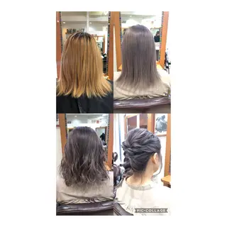 ミディアム カラー 100%髪質改善特化 TRUNSのヘアスタイル