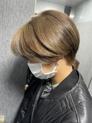 ショート カラー パーマ ヘアアレンジ メンズ 寺西 恵🪡🤍のヘアスタイル