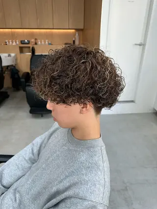 パーマ メンズ レディース／メンズ パーマ特化／内山遥斗のヘアスタイル