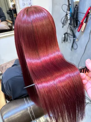 ミディアム カラー 北堀江【HUE】 アオキ コータのヘアスタイル