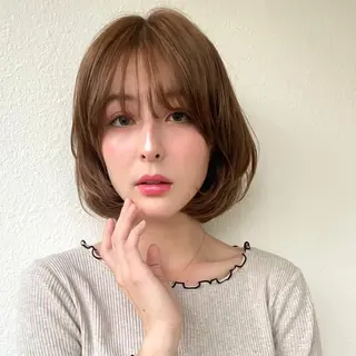 ミディアム 透明感カラー✨ よしの じろうのヘアスタイル