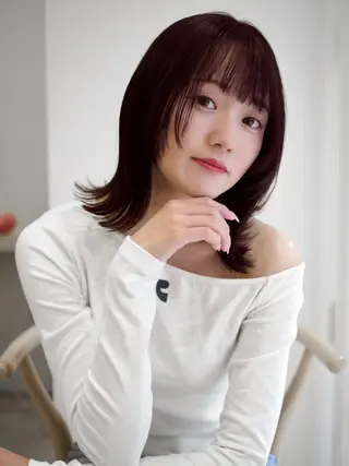 ミディアム カラー 越後 遥/ 透明感カラー🪞🤍のヘアスタイル