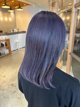 ミディアム カラー パーマ ヘアアレンジ ハイトーンカラー🤍 山下 優華のヘアスタイル