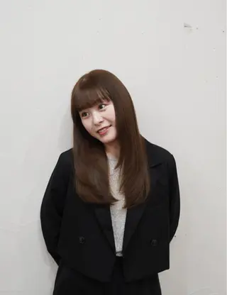 ロング 透けヘア/艶ベージュ ヘアセット/nagiのヘアスタイル