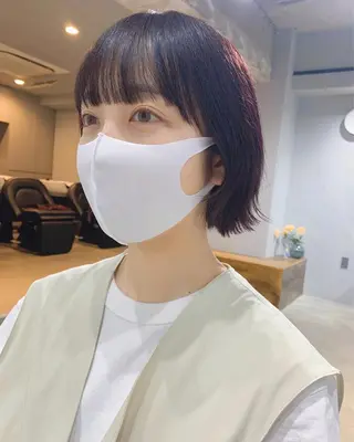 ショート カラー ボブパーマコテ巻き風 パーマNo1深江秀平のヘアスタイル