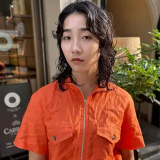 ミディアム パーマ 水原波津輝/ボブ /ニュアンスパーマのヘアスタイル