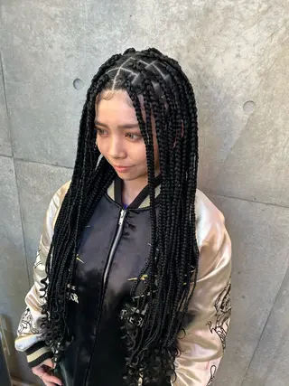 ロング ヘアアレンジ HARURU🪮✨ ブレイズ海外ヘアのヘアスタイル