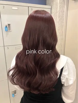 ロング カラー ブリーチなしカラー/ 暖色カラー/艶カラーのヘアスタイル