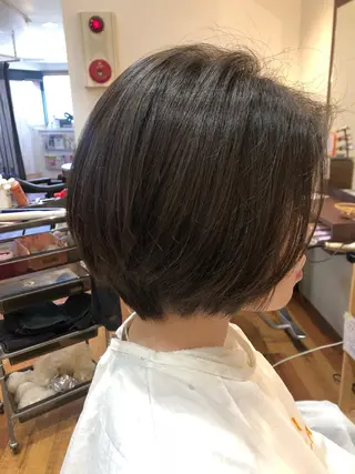 ショート 谷口ゆめ/縮毛矯正/ 大人女子/眉ワックスのヘアスタイル